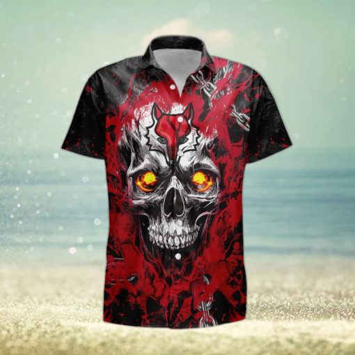 Custom Number And Name Marist Red Foxes Gothic Halloween Hawaiian Shirt For Men And Women Gift Beach