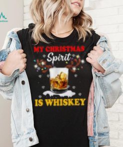 Custom Wine Santa My Christmas Spirit Is Whiskey T Shirt Classic