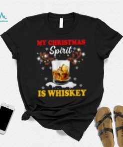 Custom Wine Santa My Christmas Spirit Is Whiskey T Shirt Classic