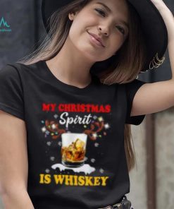 Custom Wine Santa My Christmas Spirit Is Whiskey T Shirt Classic
