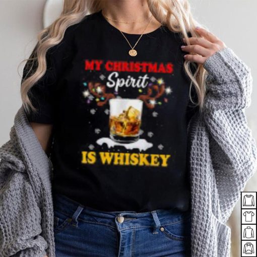 Custom Wine Santa My Christmas Spirit Is Whiskey T Shirt Classic