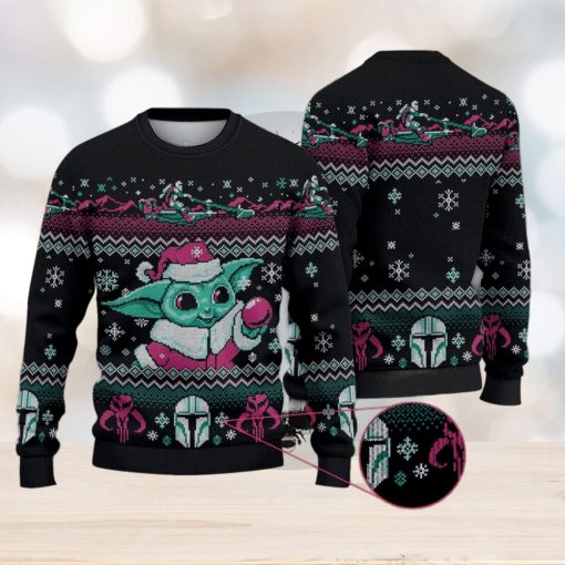 Cute Baby Yoda Christmas Sweater 3D All Over Printed Ugly Christmas Sweater