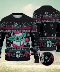 Cute Baby Yoda Christmas Sweater 3D All Over Printed Ugly Christmas Sweater