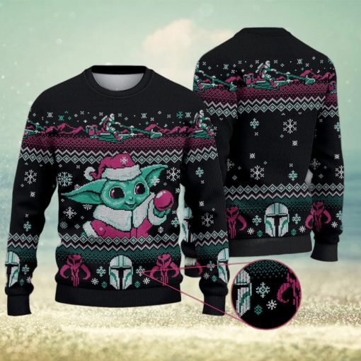 Cute Baby Yoda Christmas Sweater 3D All Over Printed Ugly Christmas Sweater