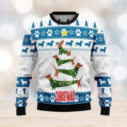 Cute Dachshund Ugly Christmas Sweater For Men And Women