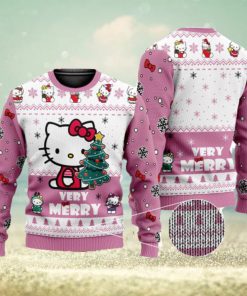 Cute Hello Kitty 3D All Over Printed Ugly Christmas Sweater Christmas Gift For Family