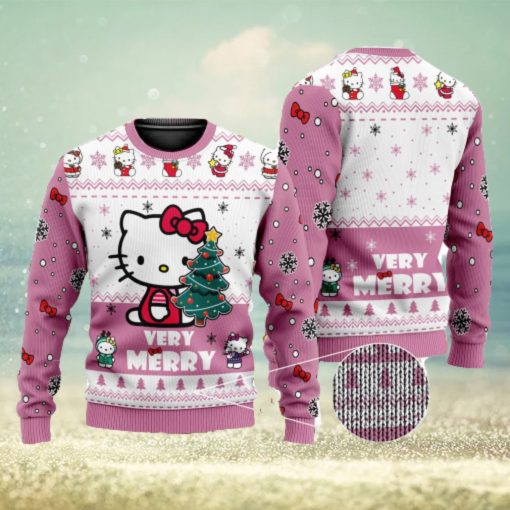 Cute Hello Kitty 3D All Over Printed Ugly Christmas Sweater Christmas Gift For Family