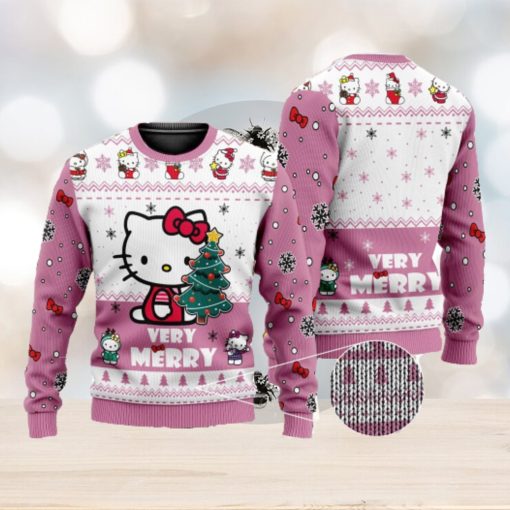 Cute Hello Kitty 3D All Over Printed Ugly Christmas Sweater Christmas Gift For Family