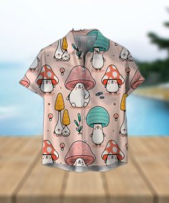 Cute Mushroom Unisex 3D Hawaiian Shirt Top Gift For Men And Women Holiday