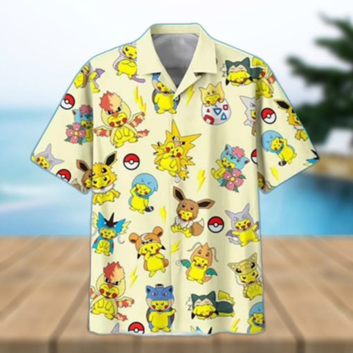 Cute Pikachu Pokemon Hawaiian Shirt Trendy Summer Gift