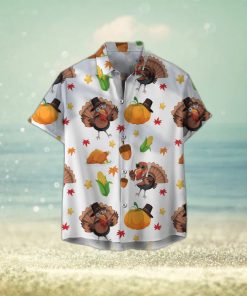 Cute Turkey Thanksgiving Fall Unisex 3D Hawaiian Shirt Contemporary Gift For Men And Women Holiday