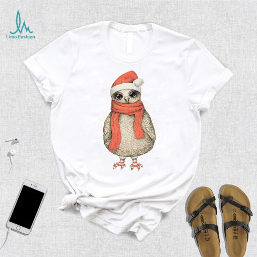 Cute owl Merry Christmas T shirt