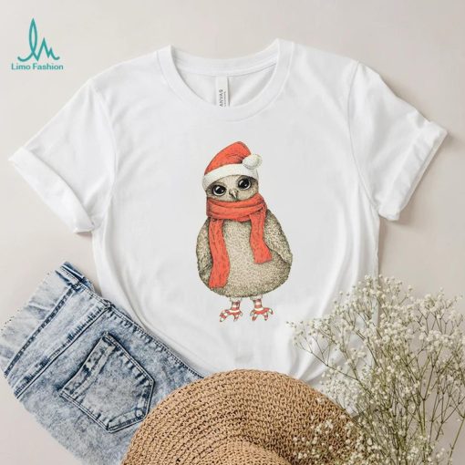 Cute owl Merry Christmas T shirt