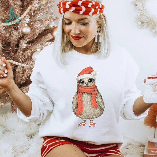 Cute owl Merry Christmas T shirt