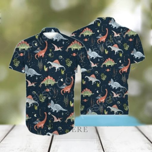 DINOSAUR COSMIC NIGHT HAWAIIAN SHIRT