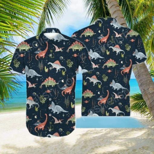 DINOSAUR COSMIC NIGHT HAWAIIAN SHIRT