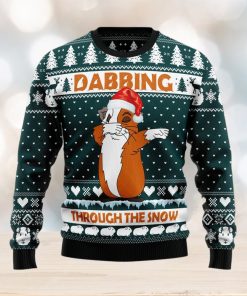 Dabbing Through The Snow Guinea Pig Ugly Christmas Sweater Gift Men Women