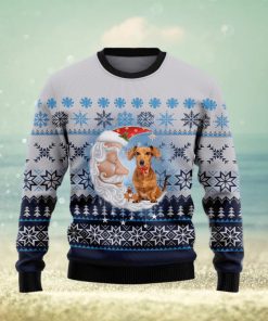 Dachshund Love Santa Moon Ugly Christmas Sweater Gift Men Women