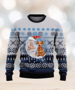 Dachshund Love Santa Moon Ugly Christmas Sweater Gift Men Women