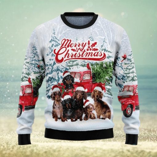 Dachshund Merry Ugly Sweater For Christmas