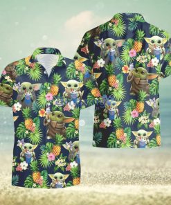 Dairy Queen Baby Yoda Pineapple Tropical Hawaiian Shirt And Shorts Aloha Summer Gift For Men And Women