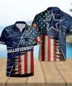 Dallas Cowboys American Flag Logo Hawaiian Shirt Vacation Gift For Men And Women Gift