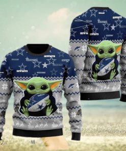 Dallas Cowboys Baby Yoda Shirt For American Football Fans Christmas Ugly Sweater Gift Holiday