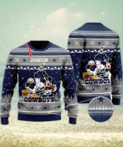 Dallas Cowboys Characters Disney Ugly Christmas Sweater