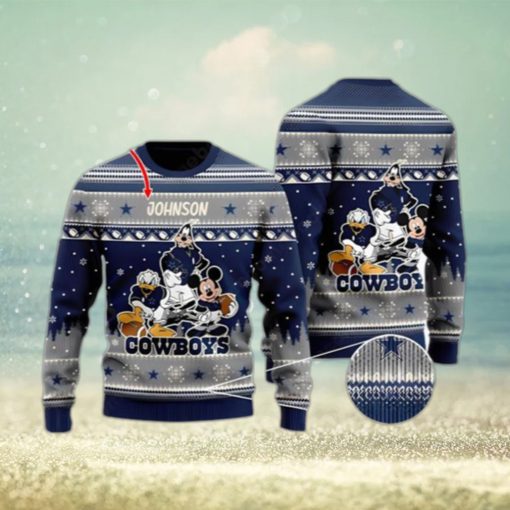 Dallas Cowboys Characters Disney Ugly Christmas Sweater