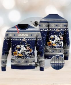 Dallas Cowboys Characters Disney Ugly Christmas Sweater