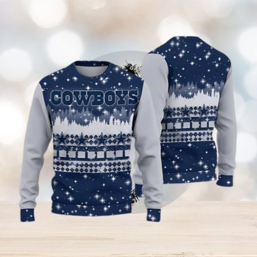 Dallas Cowboys Christmas Forrest Pattern Ugly Christmas Sweater