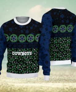 Dallas Cowboys Christmas Pattern 3D Candle Ugly Sweater