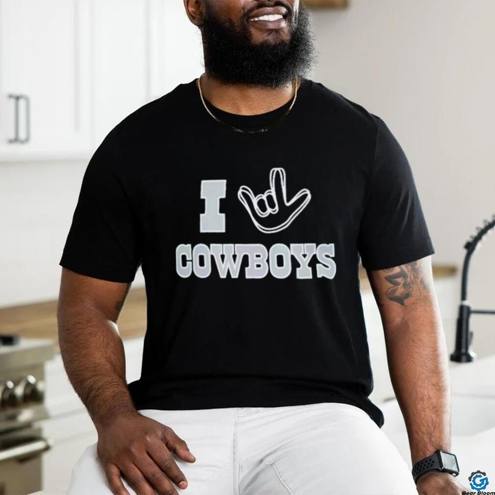 Dallas Cowboys Homage The NFL ASL Collection by Love Sign Tri Blend T Shirt  - Limotees