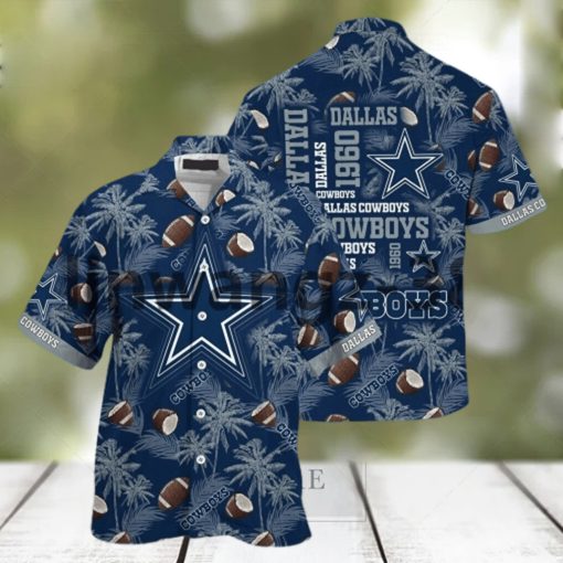 Dallas Cowboys Mens Hawaiian Shirts Summer Casual Button Down