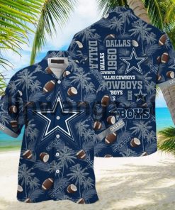 Dallas Cowboys Mens Hawaiian Shirts Summer Casual Button Down