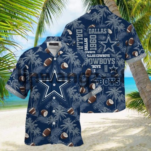 Dallas Cowboys Mens Hawaiian Shirts Summer Casual Button Down