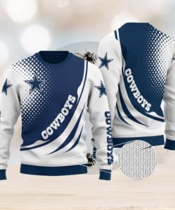 Dallas Cowboys Over Print Full 3D KNITTED Sweater Gift For Men And Women