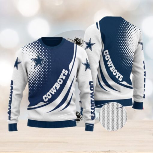 Dallas Cowboys Over Print Full 3D KNITTED Sweater Gift For Men And Women