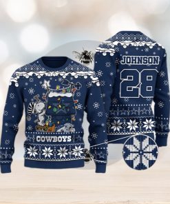 NFL Dallas Cowboys Snoopy Dog Christmas Ugly 3D Sweater For Men