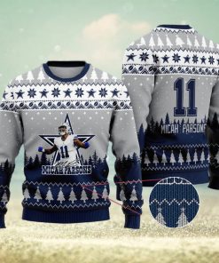 Dallas Cowboys – Micah Parsons #11 Custom Name And Number Ugly Christmas Sweater