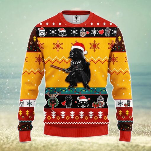 Darth Vader Cute Ugly Christmas Sweater Yellow 1 Amazing Gift Men And Women Christmas Gift