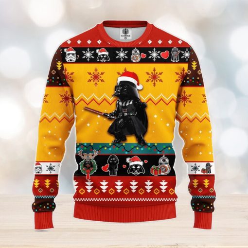 Darth Vader Cute Ugly Christmas Sweater Yellow 1 Amazing Gift Men And Women Christmas Gift