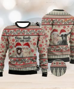 Dear Santa Just Bring Goats Ugly Christmas Sweater, Xmas Goat Sweater