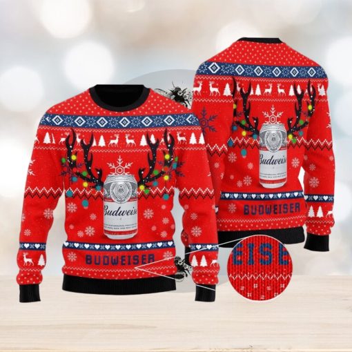 Deer Budweiser Ugly Christmas Sweater Xmas Gift Men And Women Christmas Sweater