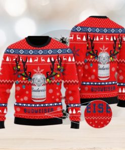 Deer Budweiser Ugly Christmas Sweater