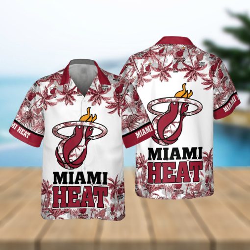 Deluxe Hawaiian Shirt Featuring Miami Heat Beach Sunset