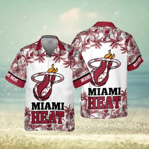 Deluxe Hawaiian Shirt Featuring Miami Heat Beach Sunset