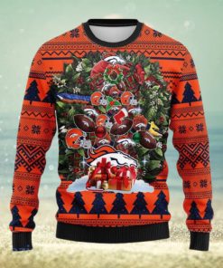 Denver Brocos Tree Ugly Christmas Fleece Sweater