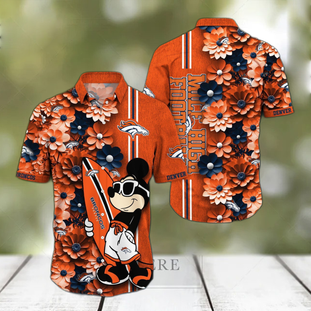 Denver Broncos Aloha Mick Pattern Hawaiian Shirt For Fans