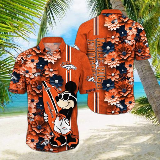 Denver Broncos Aloha Mick Pattern Hawaiian Shirt For Fans